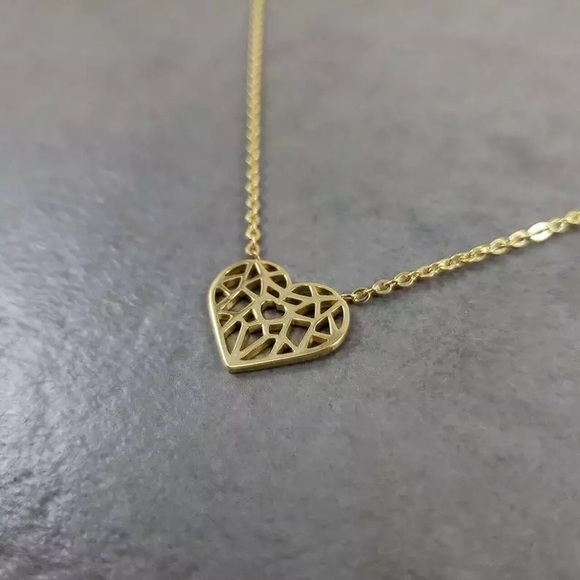 Heart Love Pendant Stainless Steel Necklace - Picture 3 of 5